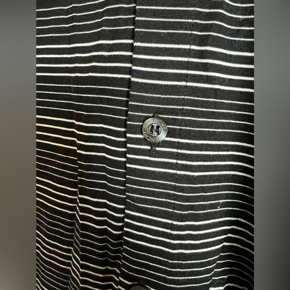 Givenchy Paris Long Sleeve ButtonDown Shirt Black Stripes 100% Cotton Size Large - Picture 4 of 10